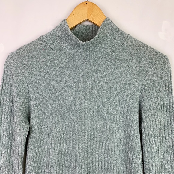 Wilfred Free Mariel Mock Neck Grey Sweater Dress - Picture 7 of 13